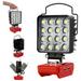 LED Light for Milwaukee Light M18 Work Light 18V Battery 34W 5000LM Battery Powered Lights for M18 Lamp Battery Portable LED Light with USB Charging Port for Workshop Outdoor Emergencies