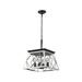 4-Light Kitchen Island Light 0-40 Adjustable Height Retro Design Farmhouse Style Chandeliers Ceiling Pendant (15.7 L X 15.7 W X 20.3 H )