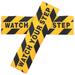 Waterproof Stickers Stairs Anti-Slip Tape Caution Warning Decals Watch Your Step Sign The Pvc 2 Pcs