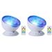 2 Pieces Ocean Projector Light Bed Room Relaxation Projector Light for Kids Round White