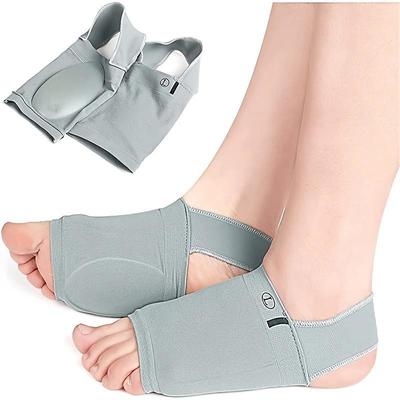 1pair Of Metatarsal Compression Arch Support Sleeves With Gel Pad Inside - Brace For Flat Foot Plantar Fasciitis Pain Relief Women Men,Gray