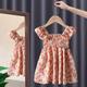 Children's Clothing Girl's Dress Summer New Floral Chiffon Small Flying Sleeve Suspender Princess Skirt Foreign Style Children's Dress