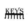 Keys Holder Hooks Organizer Rack Wall Mounted Home Black Wall Metal Decor 7 Hooks for Entryway Front Door Kitchen Hallway Garage Mudroom Office