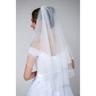 Two-tier Classic Timeless / Glamorous Dramatic Wedding Veil Elbow Veils with Solid Tulle