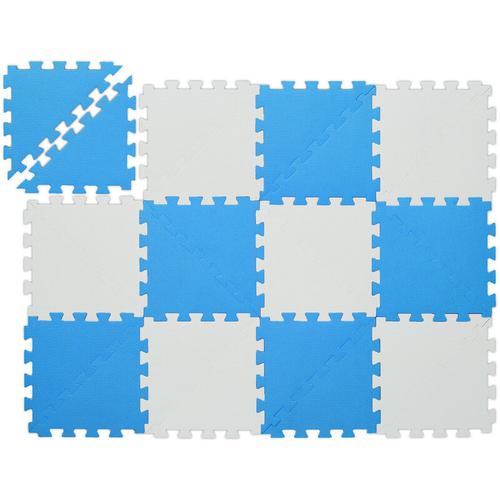 Puzzlematte, 12-teilige Spielmatte, schadstofffrei, eva Schaumstoff, Kinderzimmer, 114 x 86 cm,