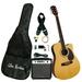 Acoustic Electric Guitar Cutaway Style Combo Pack of Amplifier Strings Digital Tuner Case and More By Glen Burton Natural