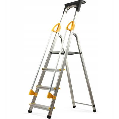Aluleiter, Stehleiter mit Handlauf, Trittleiter belastbar bis 150kg - Kadax Image