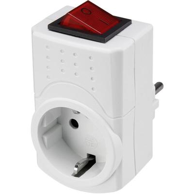Sygonix SY-5045292 Schaltbare Zwischensteckdose 2polig Weiß Image