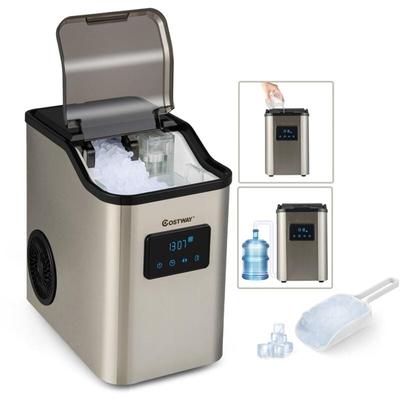 Costway - Eiswürfelmaschine 24kg pro Tag Crushed Ice Maker, Eismaschine Eiswürfelbereiter inkl. Image