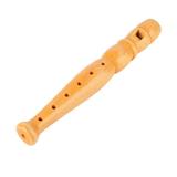6 Holes Vertical Flute Wooden Short Clarinet Woodwind Musical Instrument Toy for Children Beginner
