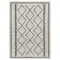 Merrick Lane 8' x 10' Ivory and Black Geometric Style Bohemian Shag Area Rug