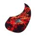 GQ434 Acoustic Guitar Pickguard Self Adhesive Pickup Pickguard Anti Scratch Plate for Te Le Folk Electric Acoustic Guitar ( Red )