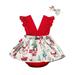 Quealent Girls Childrenscostume Female Big Kid Teens Outfits Toddler Baby Girls Cute Cartoon Sleeveless Patchwork Princess Dress (Red 6-9 Months)