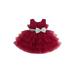 Kids Girls Ball Gown Princess Dress Sleeveless Bow Mesh Tulle Tutu Dresses Formal Party Layered Dress for Birthday Wedding