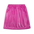 Baby Kids Dresses Show Performance Skirt Skirt Polka Dot Sequin Skirt Skirt Elastic A Line Skirt Casual Fall Winter Clothes Hot Pink 130