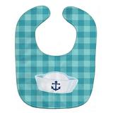 Nautical Navy Hat Baby Bib