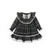 FOCUSNORM Christmas Toddler Baby Girls Princess Dresses Ruffle Lace Long Sleeve Plaid Printed Knee Length A-Line Dresses