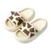 aturustex Toddler Bathroom Slippers Non-slip Slides Open Toe Sandals for Baby