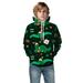 Quealent Boys Childrenscostume Male Big Kid Zip Hoodies Boys Little Boys Girls Kids Hooded Unisex Sweatshirt 3D Christmas Dinosaur Printed 18 Month (AG 4-5 Years)