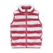 HBYJLZYG Sleeveless Singlet Zipper Jacket Caot Toddler Baby Boys Girls Double-Sided Fleece Stripe Plush Cute Winter Thick Casual Keep Warm Coat