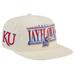 Men's New Era White Kansas Jayhawks Throwback Golfer Corduroy Snapback Hat