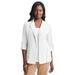 Plus Size Women's Gauze Blazer by Jessica London in White (Size 12 W)