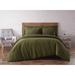 Linen Duvet Set by Brooklyn Loom in Moss Green (Size KING)