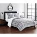 Cozy Teddy Plaid 3 Piece Comforter Set by Cannon in Grey (Size FL/QUE)