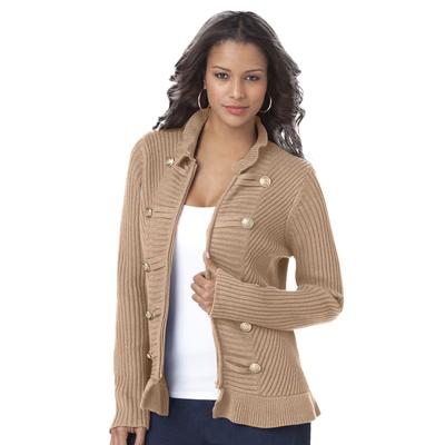 Plus Size Women's Military Cardigan by Roaman's in...