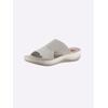 Pantolette JANA, Damen, Gr. 41, grau (hellgrau), Textil, sportlich, Schuhe