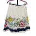 Anthropologie Skirts | Anthropologie Lapis Beaded Flare Midi Skirt Womens S Bohemian Floral Watercolor | Color: Red/White | Size: S