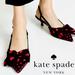 Kate Spade Shoes | Kate Spade Heart Print Bow Daxton Slingbacks 7.5 | Color: Black/Red | Size: 7.5