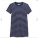 Madewell Dresses | Madewell Tina Stripe T Shirt Dress Navy White Size M | Color: Blue/White | Size: M