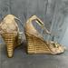 Gucci Shoes | Gucci Authentic Beige Monogram Canvas Wedges With Horsebit Buckles - Size 10 | Color: Brown/Tan | Size: 10