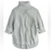 J. Crew Sweaters | J. Crew | Button Sleeve Turtleneck Poncho In Grey Size Xs Style J6393 | Color: Gray | Size: Xs
