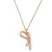 Kate Spade Jewelry | Kate Spade Rose Gold Crystal All Tied Up Bow Pendant Necklace | Color: Gold/Pink | Size: Os