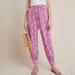 Anthropologie Pants & Jumpsuits | Anthropologie Floral High Waist Harem Joggers In Pink, Size Small | Color: Pink/White | Size: S