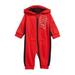 Nike One Pieces | Nike Red & Black Hooded Zip Up Footless One Piece Track Suit Baby Boy Size 6m | Color: Black/Red | Size: 6mb