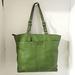 Coach Bags | Coach L Green Pebbled Leather Tote Bag | Color: Green | Size: Os