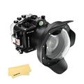 Seafrogs Underwater Housing For Sony A7M4 A7 Iv +Wa005-F 6 Inch Dome Port Kit [40M/130Ft] Waterproof Case For Sony Alpha7 Iv (Ilce-7M4) +16-35Mm F4, 16-35Mm F2.8 Gm, 12-24Mm F4G Lens