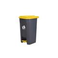 Shihan-2015 Outdoor Outdoor Large Rubbish Bin Commercial Large Size Foot Pedal Pedal Type Outdoor with Lid Household Kitchen Large Capacity Box Rubbish Bin (Color : Yellow, Size : 50L)