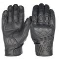 ETomey Motorcycle Gloves Retro Real Leather Motorcycle Gloves Full Finger Touch Screen Race Riding Motocross Men Motorcycle Accessories Motorbike Gloves (Color : 546-Black, Size : L)