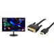 Acer CBA242YH Monitor 23,8 Zoll (60 cm Bildschirm) Full HD, 100Hz HDMI & Amazon Basics HDMI A -zu-DVI-Adapterkabel, 1.8 m, Nicht für den Anschluss an SCART- oder VGA-Anschlüsse, Schwarz