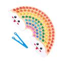 HEMOTON 3 Sets Rainbow Clip Beads Shuttle Beads Board Game Educational Toys for Kids Preschool Girl Toys Math Stacking Learning Block Learning Counting Toy Beads Toy Wooden Child Puzzle