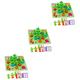 BESTonZON 3 Sets Memory Card Toys Logic Games for Kids Vegetable Memory Game Toddler Logical Game Shape Sorting Toys Puzzle Toys for Kids Children’s Toys Number Baby Blocks Wooden