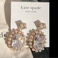 Kate Spade Jewelry | Kate Spade Victoria Drop Earrings New | Color: Gold/White | Size: Os