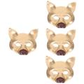 ifundom 4pcs Boar Mask Fancy Dress Masquerade Mask Performance Party Mask Prom Props Decorative Masks Mask for Outdoor Animal Decor Out Door Decor Funny Mask Child Accessories Pu Halloween