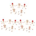 UPKOCH 15 Pcs Animal Puppet Ornaments Baby Doll for Toddler Dinning Table Decor Wooden Animal Ornament DIY Painting Robot Figures Models Wooden Doll Model Dining Table Wooden Statue Child