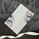 Fine Gift Bouquet Wrapping Paper 50pcs/lot Vellum Floral White Wedding Invitation Card Cover Transparent Sweet 15 Invites Jacket Wrap(Color:Purple, Size : Just Vellum Wrap) (Color : Blue flower, Siz