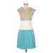 Just... Taylor Casual Dress - A-Line: Teal Color Block Dresses - Women's Size 2